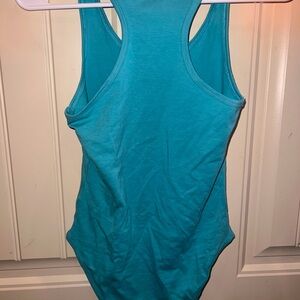 Blue tank top bodysuit